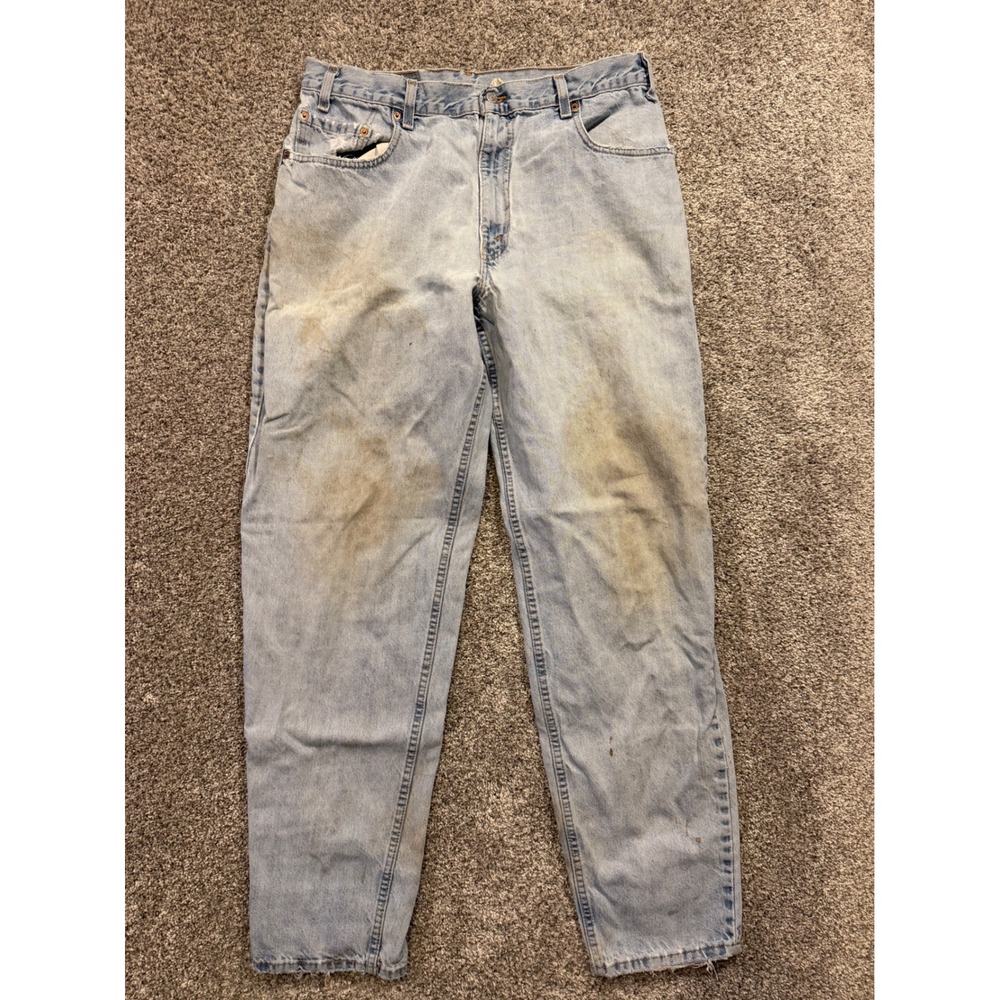 VTG Levi Strauss 560 Jeans Mens 36X34 Blue Loose Fit Tapered Leg Light Wash USA*